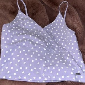 hollister floral tank